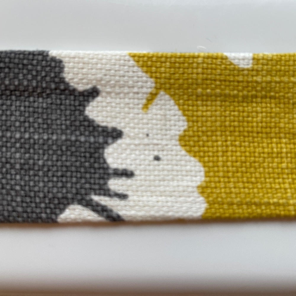 Fabric Chain or Cord Cover, Cotton, Gray and Yellow, 55" Thomas Paul Fabric